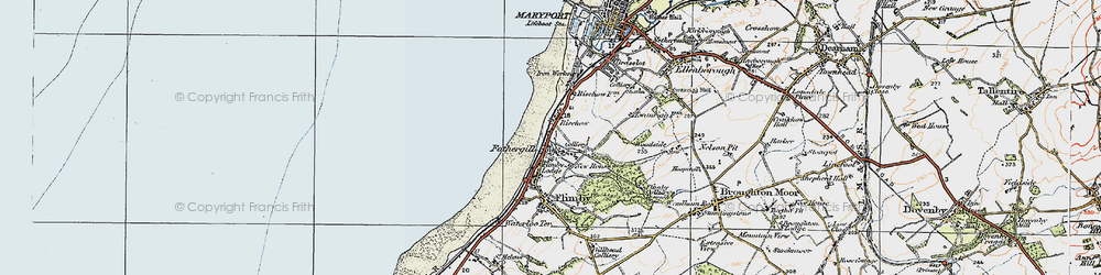 Old map of Risehow in 1925