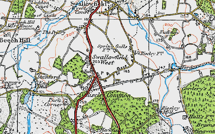 Old map of Riseley in 1919