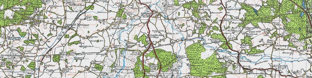 Old map of Riseley in 1919