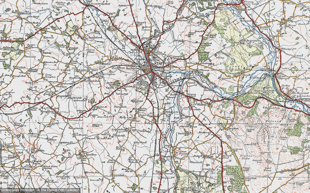 Old Map of Risingbrook, 1921 in 1921