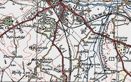 Old map of Risingbrook in 1921