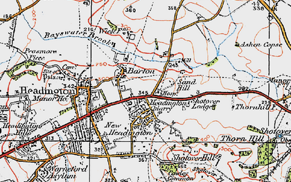 Old map of Risinghurst in 1919
