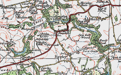 Old map of Risplith in 1925