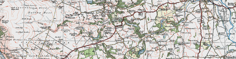 Old map of Risplith in 1925