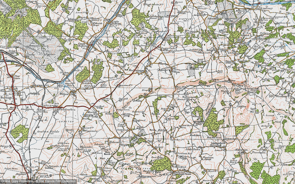 Old Map of Rivar, 1919 in 1919