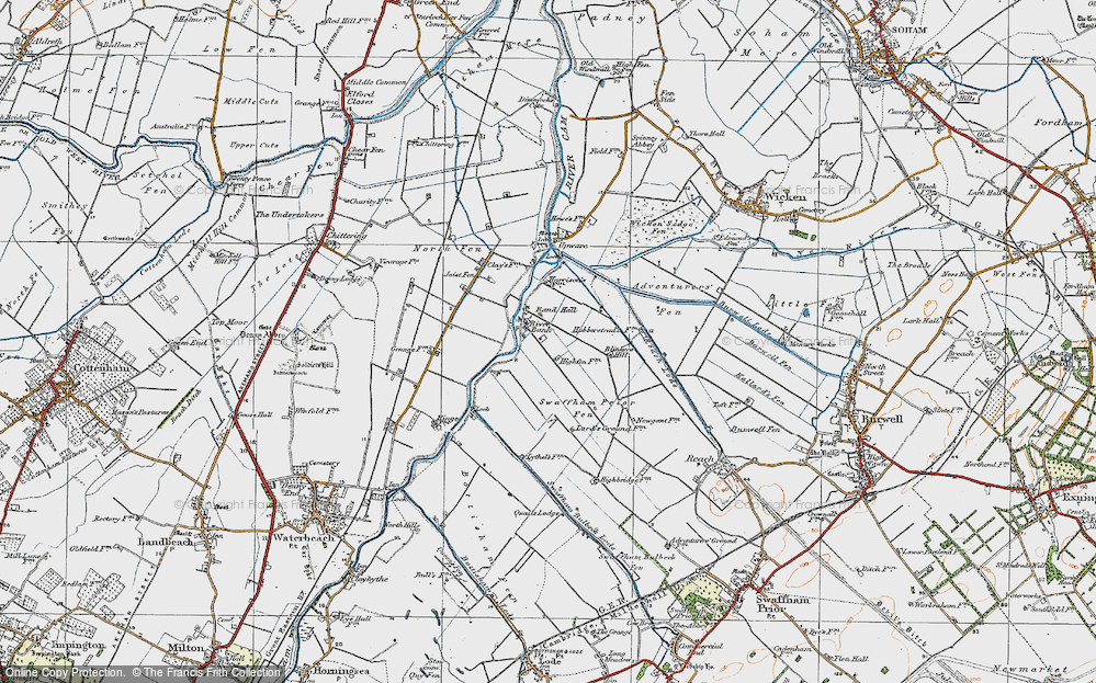 Old Map of River Bank, 1920 in 1920
