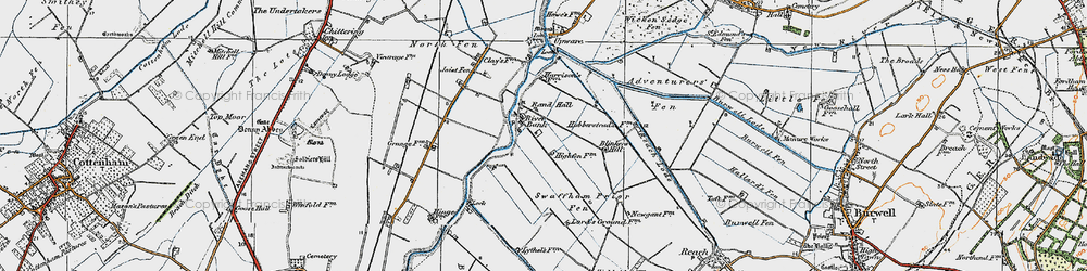 Old map of River Bank in 1920