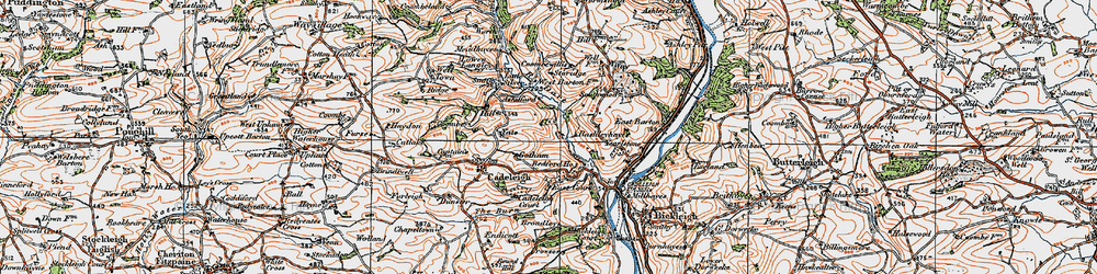 Old map of Yearlstone in 1919