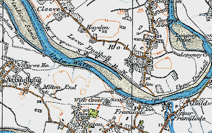 Old map of River Severn in 1919
