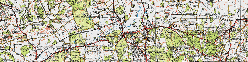 Old map of Riverhead in 1920