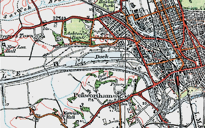 Old map of Riverside Docklands in 1924