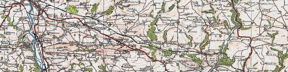 Old map of Bushton in 1919