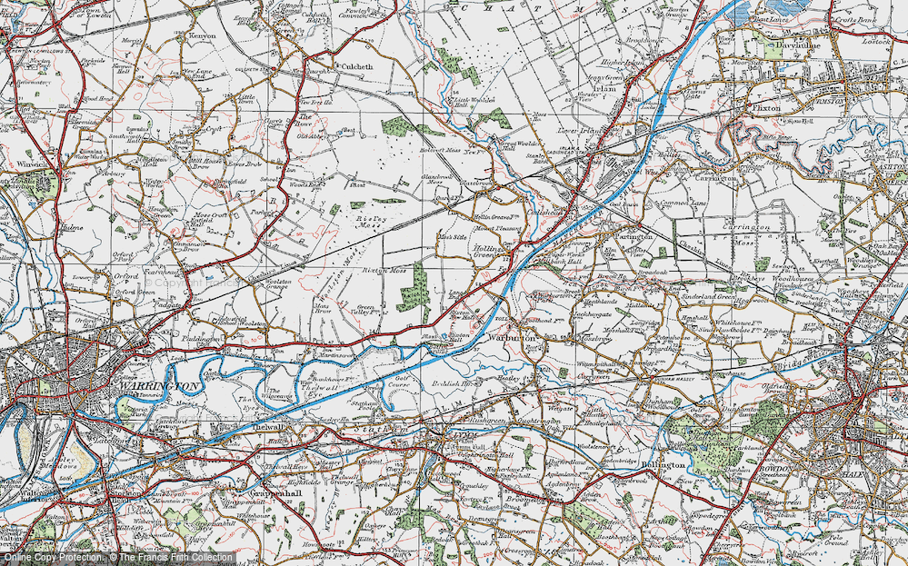 Old Map of Rixton, 1923 in 1923