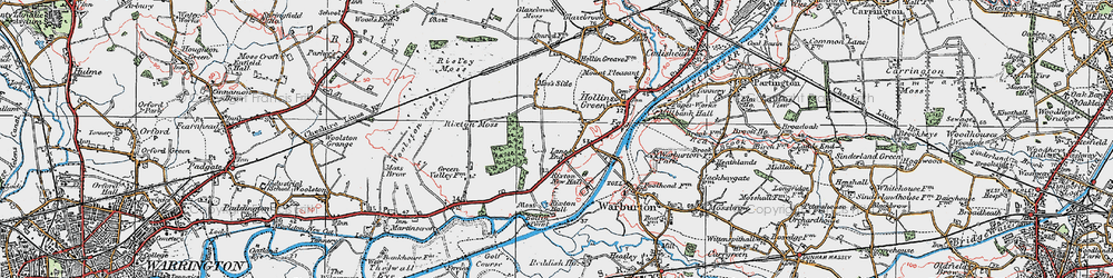 Old map of Rixton in 1923
