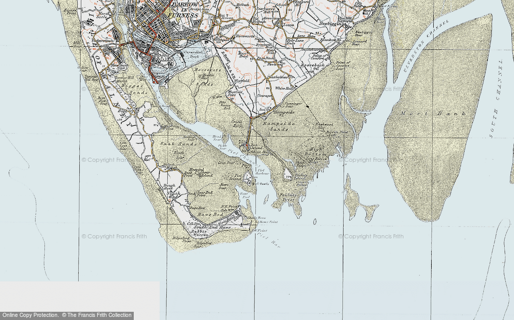 Old Map of Roa Island, 1924 in 1924