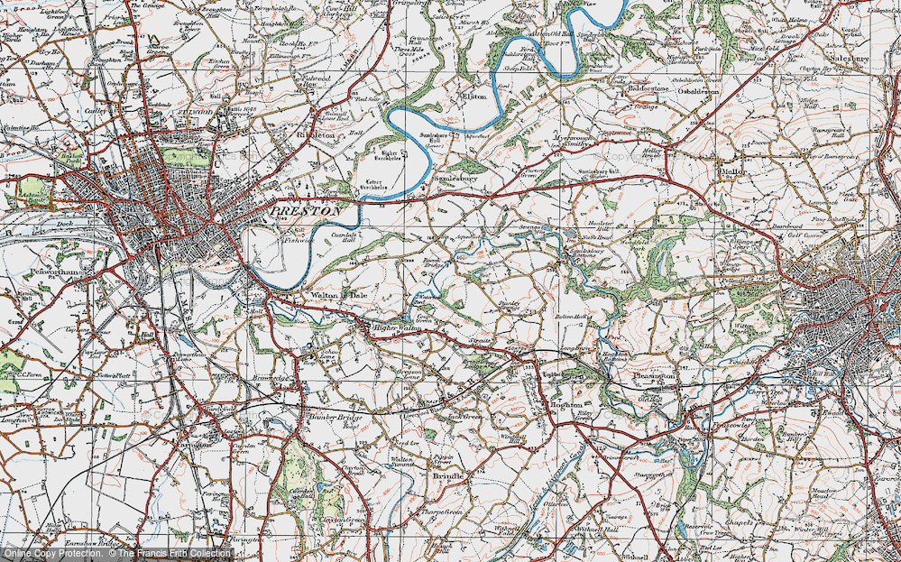 Old Map of Roach Bridge, 1924 in 1924