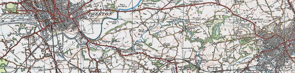 Old map of Roach Bridge in 1924