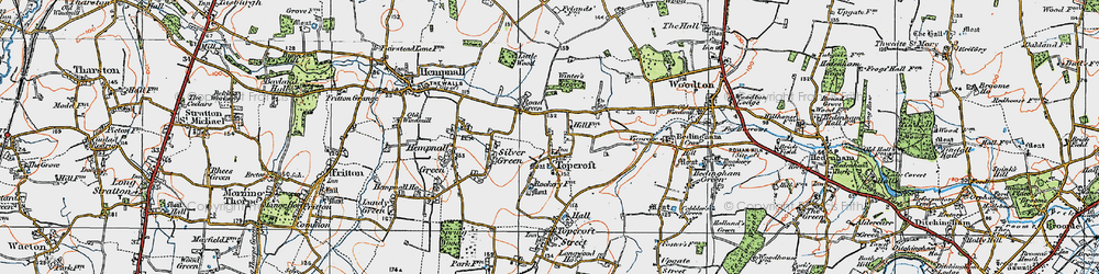 Old map of Road Green in 1921