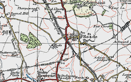 Old map of Roade in 1919