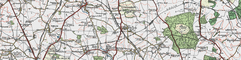 Old map of Roade in 1919