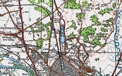 Old map of Roath Park in 1919