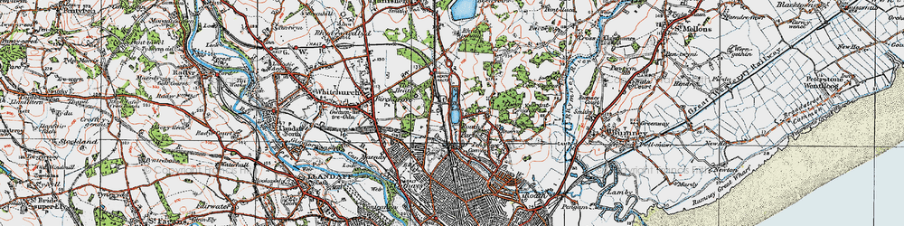 Old map of Roath Park in 1919