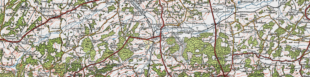 Old map of Robertsbridge in 1921