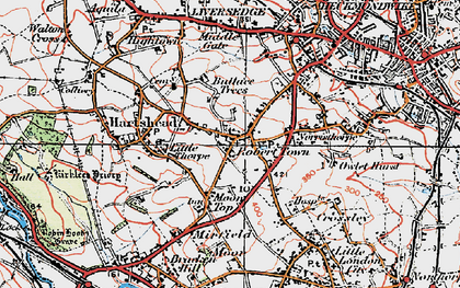 Old map of Roberttown in 1925