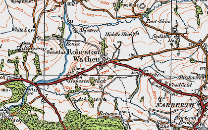 Old map of Robeston Wathen in 1922