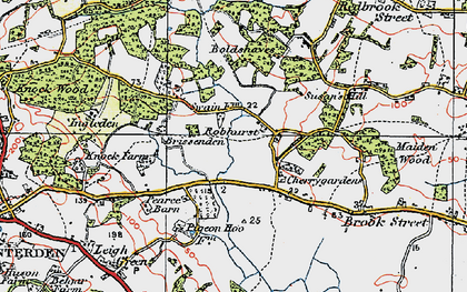 Old map of Boldshaves in 1921