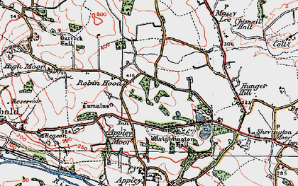 Old map of Robin Hood in 1924