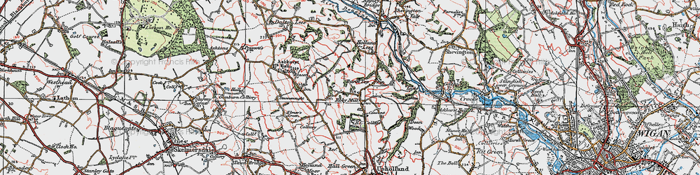 Old map of Roby Mill in 1924