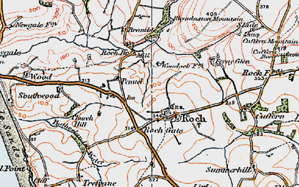 Old map of Woodhawk in 1922