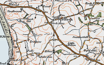 Old map of Roch Gate in 1922