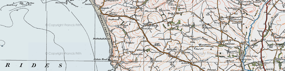 Old map of Roch Gate in 1922