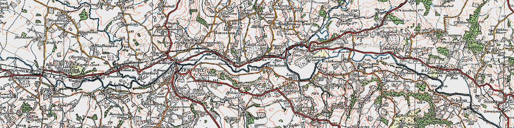 Old map of Rochford in 1920