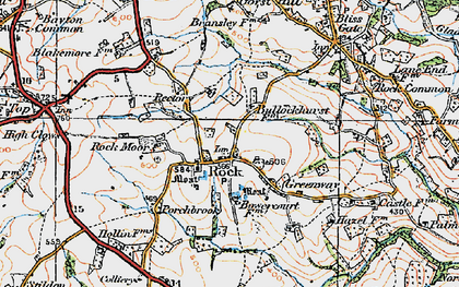 Old map of Rock in 1920