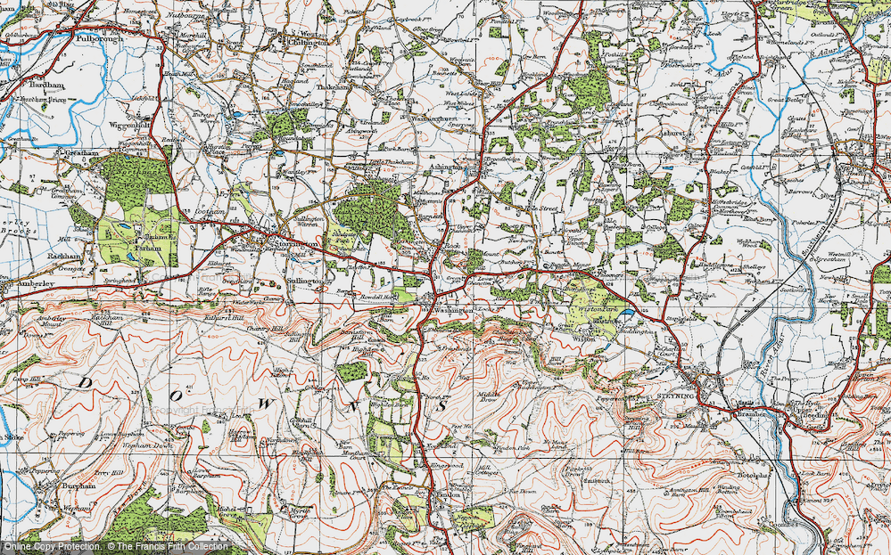 Old Map of Rock, 1920 in 1920