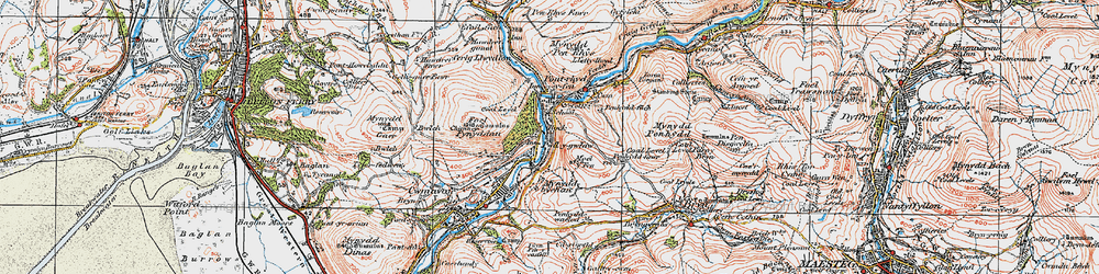 Old map of Rock in 1922