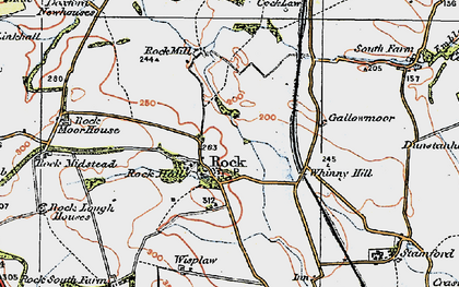 Old map of Rock in 1926
