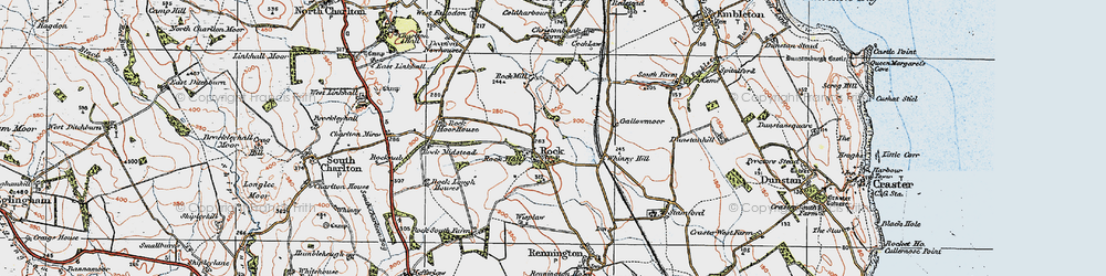 Old map of Rock in 1926