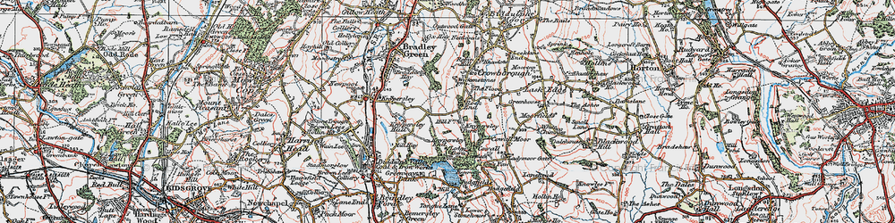 Old map of Rock End in 1923