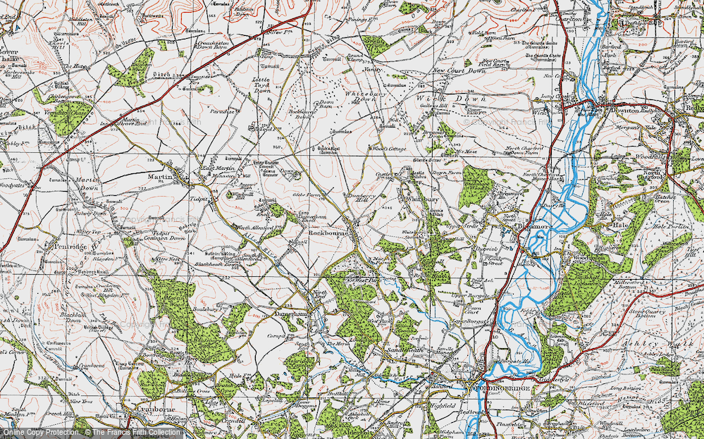 Old Map of Rockbourne, 1919 in 1919