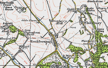 Old map of Rockbourne in 1919