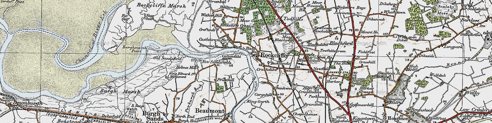 Old map of Becklands in 1925