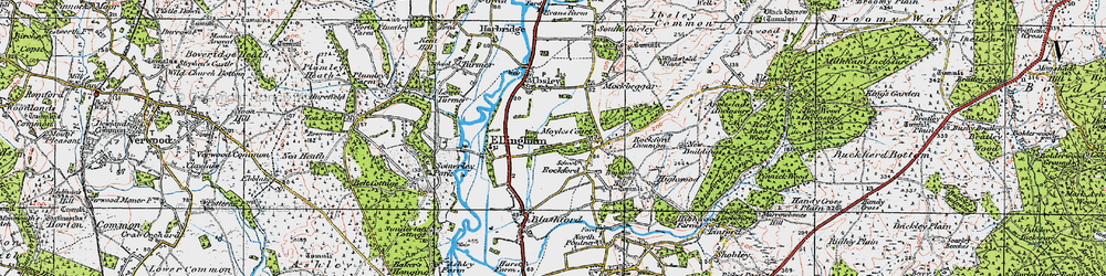 Old map of Rockford in 1919