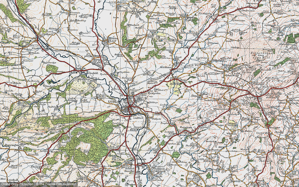Old Map of Rockgreen, 1921 in 1921