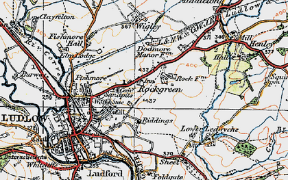Old map of Rockgreen in 1921