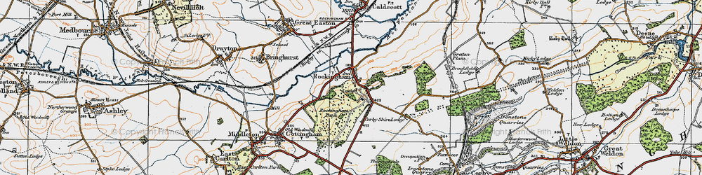 Old map of Rockingham in 1920
