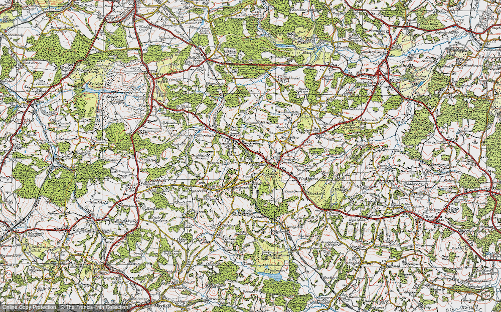 Old Map of Rockrobin, 1920 in 1920